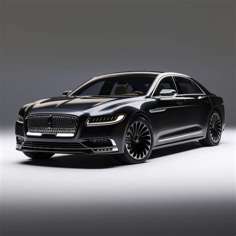 Premium AI Image | Elegantly Bold The 2023 Black Lincoln Continental on a White Solid Canvas