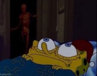 spongebob trying to sleep Meme Generator