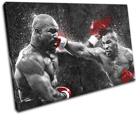 Mike Tyson Boxing Grunge Sports SINGLE CANVAS WALL ART Picture Print | eBay