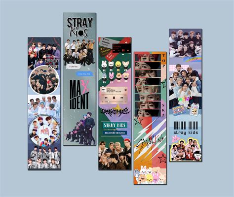 STRAY KIDS Bookmarks, Printable Bookmarks,digital Download, Kpop Paper ...