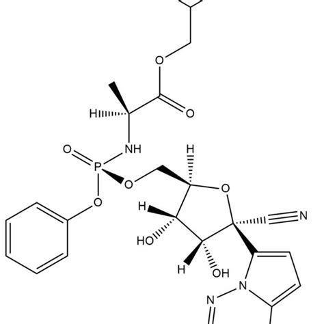 Chemical structure of remdesivir. The structure has been generated ...