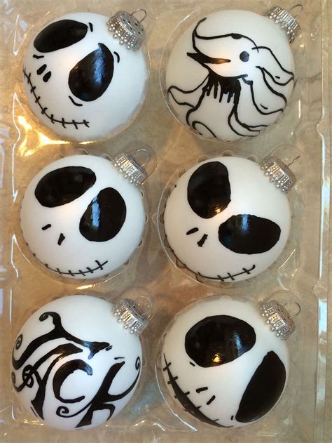 Nightmare Before Christmas ornaments - Faces of Jack painted by Joey ...