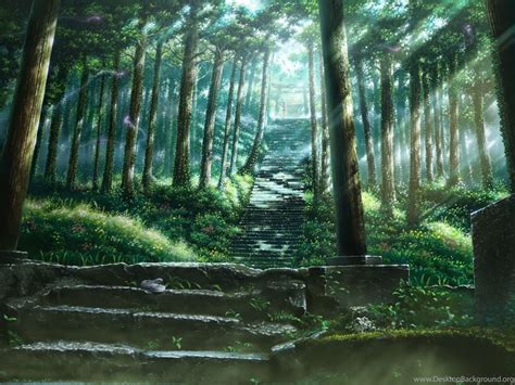 Anime Green Forest Wallpaper - Anime Wallpaper HD