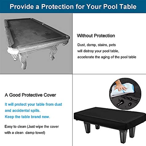 WOMACO 7 8 9 ft Billiard Table Covers Heavy Duty Waterproof 7/8/9 Foot Fitted Pool Table Cover ...