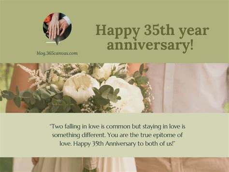 50+ Sweetest 35th Year Wedding Anniversary Quotes and Wishes