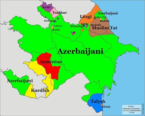 اللغات في جمهورية أذربيجان. 🌍 Languages of Azerbaijan | Language map, Geography map, Azerbaijan