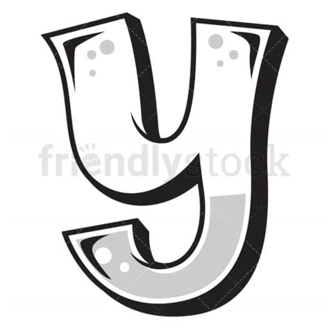 Graffiti Letter Y Cartoon Vector Clipart - FriendlyStock