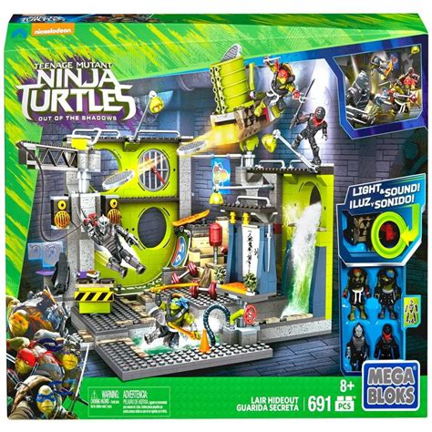 Mega Bloks Teenage Mutant Ninja Turtles Out of the Shadows Lair Hideout ...