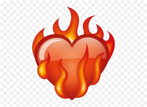 How To Get Fire Heart Emoji - Flame,Your Heart Is On Fire Emoticon - Free Emoji PNG Images ...