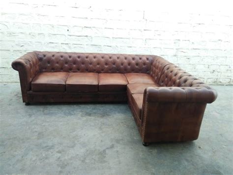 L Shape Mordern Leather Chesterfield Corner Sofa, For Home And Hotels, Rs 60000 /piece | ID ...