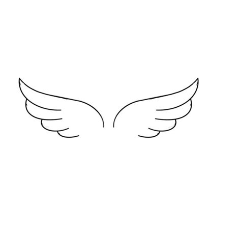 the outline of an angel's wings on a white background