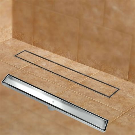 Bathroom Linear Shower Drain Tile Insert Floor Drain Channel ...