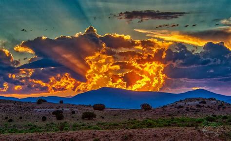 Incredible sunset last night over the Jemez Mountains of New Mexico ...