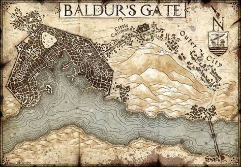 Baldur's Gate Fantasy City Map