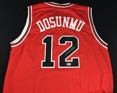 Ayo Dosunmu Signed Autographed Red Custom Basketball Jersey With ...