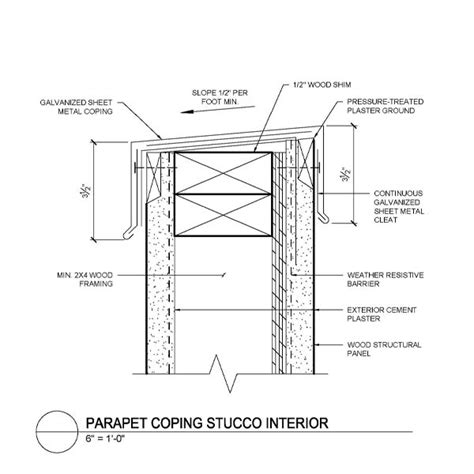 Parapet Coping - Stucco Both Sides - WoodWorks | Wood Products Council