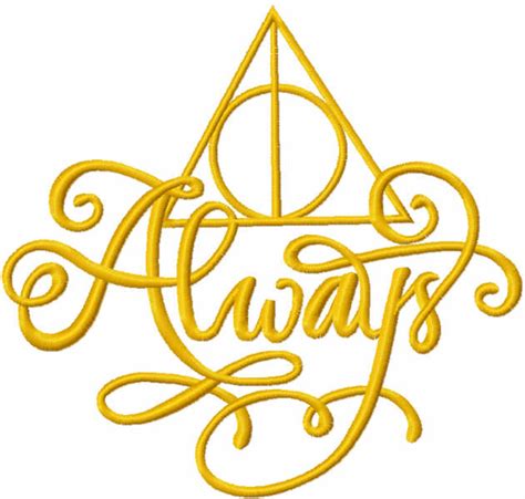 Harry potter always symbol embroidery design