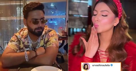 Urvashi Rautela Indirectly Wishes Rishabh Pant, Gives Flying Kiss As A ...