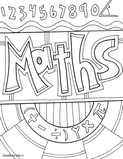 Math Coloring Pages Printable 69 | Subject Cover Pages Coloring Pages