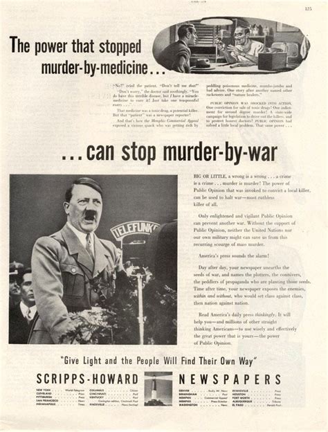 "America's press sounds the alarm!" Early Cold War newspaper ad for ...