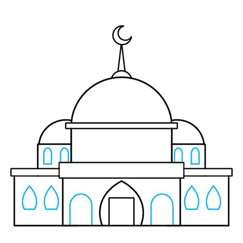 How to Draw a Mosque - Really Easy Drawing Tutorial