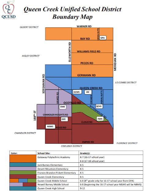 Queen Creek Unified School District Boundary Map - Queen Creek Real Estate