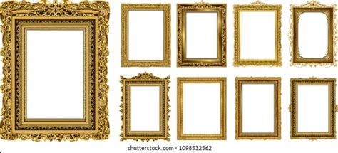 Set Decorative Vintage Frames Borders Setgold Stock Vector (Royalty Free) 1098532562 | Shutterstock