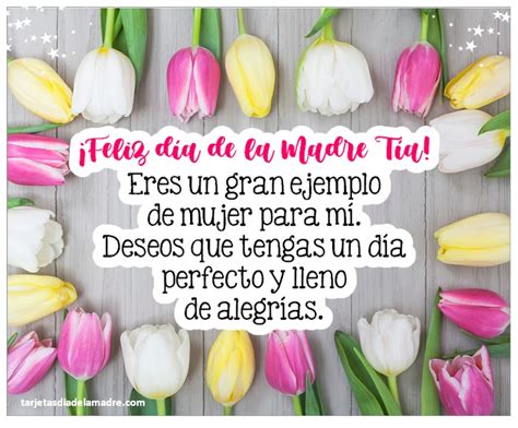 Frases Feliz día de la Madre Tía tarjetas día de la madre