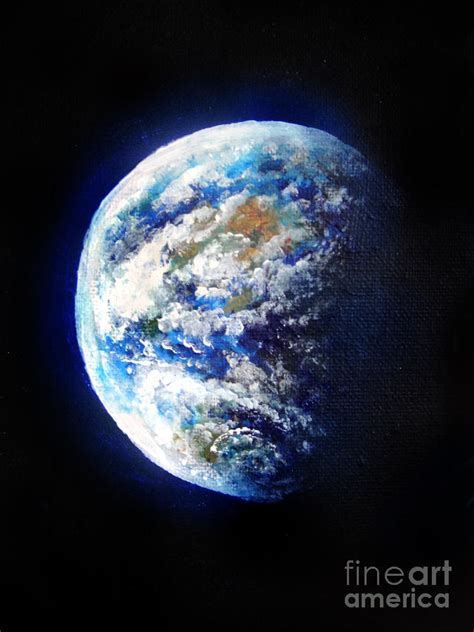 Planet Earth. Space art Painting by Sofia Metal Queen