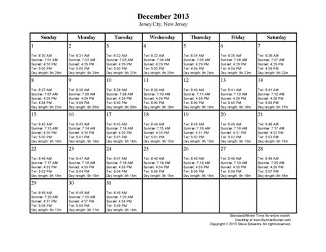 Monthly Sunrise Sunset Printable Calendar – Calendar Template 2023