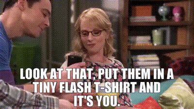 YARN | Look at that, put them in a tiny Flash T-shirt and it's you. | The Big Bang Theory (2007 ...