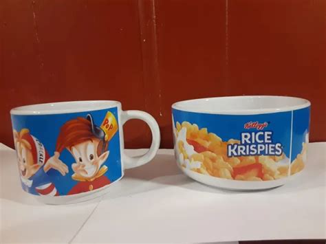 KELLOGG’S RICE KRISPIES Cereal Bowl and Mug Set by Galerie $14.99 - PicClick