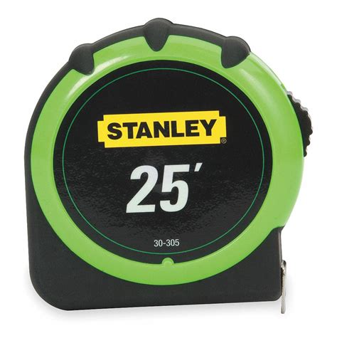 STANLEY 25 ft Steel SAE Tape Measure, Black, High Visibility Green ...