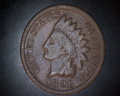 1891 Copper Indian Head Penny