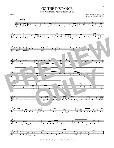 Go The Distance | Sheet Music Direct