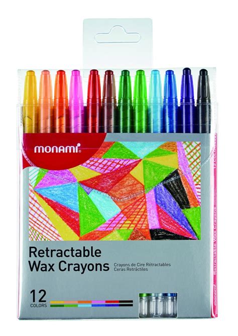 MONAMI RETRACTABLE WAX CRAYONS SET 12 – Easy Office