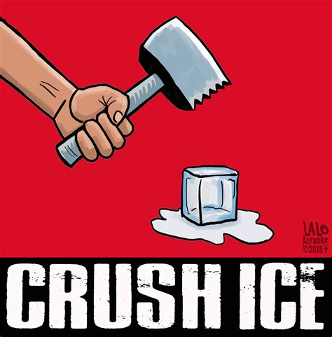 Downloadable hi-res CRUSH ICE CARTOON POSTER by Lalo Alcaraz : POCHO