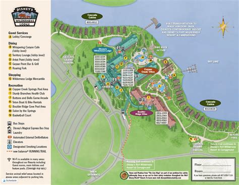 Wilderness Lodge Resort Maps - WDW Prep School