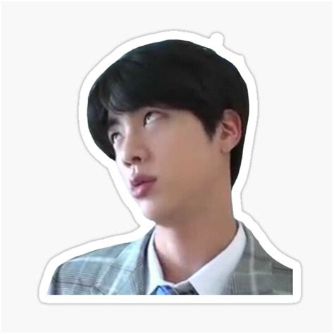 "Jin funny rolling eyes sarcastic face sticker" Sticker for Sale by ...