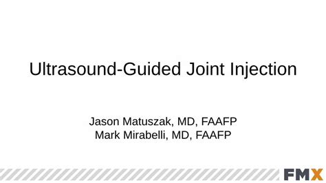 (PDF) Ultrasound-Guided Joint Injection€¦ · structures- shoulder, knee, ... • Ultrasound guided ...