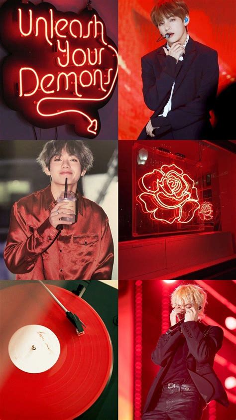 BTS Red Aesthetic Wallpapers - Wallpaper Cave