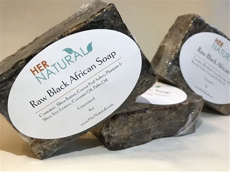 Raw African Black Soap - Her Natural