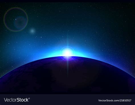 Planet earth sunrise Royalty Free Vector Image