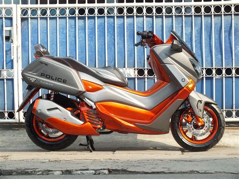 Ngecat MOTOR: YAMAHA NMAX CUSTOM PAINT TWO COLOR GUN METAL & ORANGE CANDY