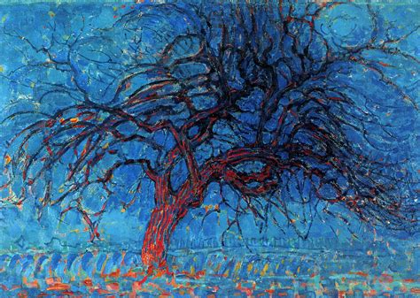 Surreal Art: Piet Mondrian's abstract trees art painting