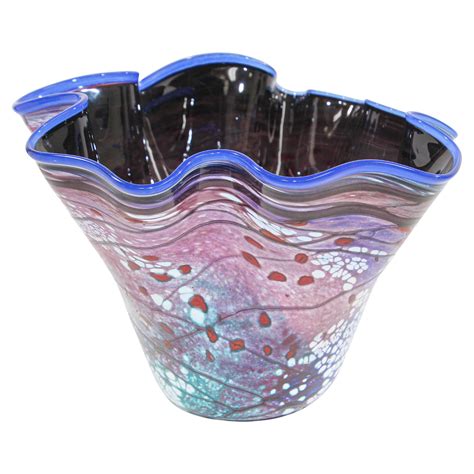 Free Organic Form Signed Blown Art Glass Vase by Bill Kasper at 1stDibs ...