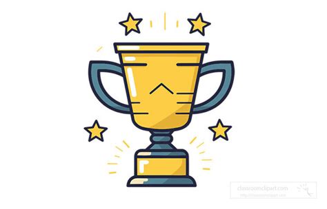 Achievements and Awards Clipart-Award Trophy with Stars Animated Clipart