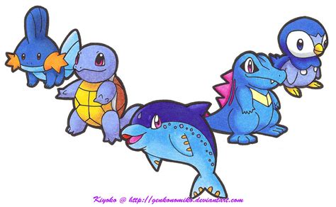 Pokemon Water Starters by GenkoNoMiko on DeviantArt