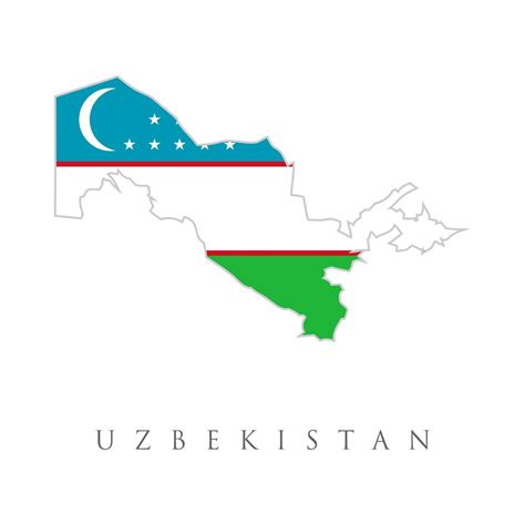 Uzbekistan detailed map with flag of country. Uzbekistan with national flag map. Republic of ...