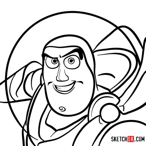 How to draw Buzz Lightyear's face | Toy Story - Step by step drawing tutorials | Disney ...